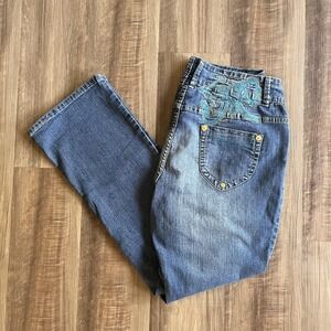 Vintage 90s Mecca Jeans Womens 16W‎ Medium Wash flair cut #boho